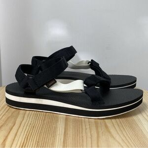 Teva Midform Universal Sandal Black/White 1090969 Women's Size 11